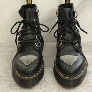 Dr. Martens Black Farylle Leather Boots